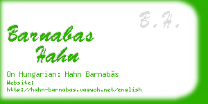 barnabas hahn business card