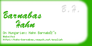 barnabas hahn business card